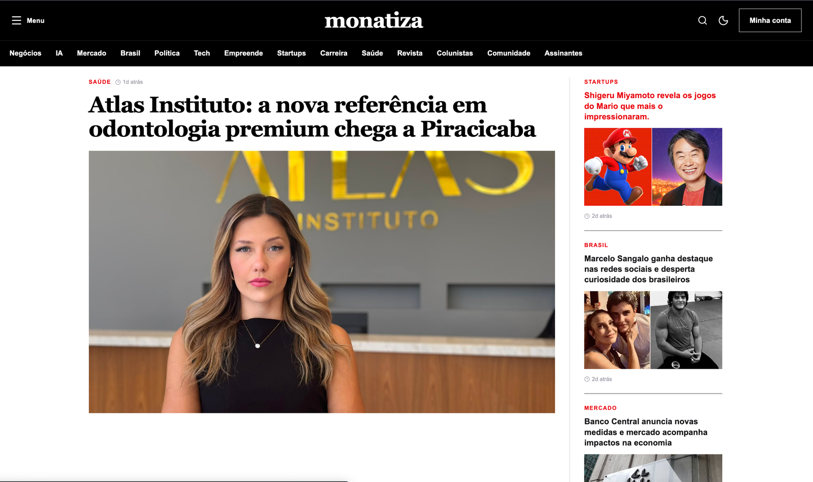 Print do portal Empreende no computador